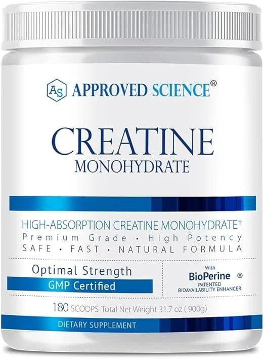 Approved Science Creatine Monohydrate +BioPerine 180 Servings. not shippe PR