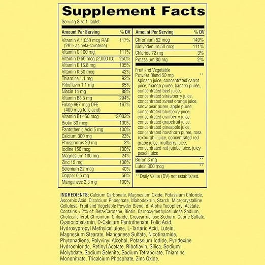 Spring Valley Women's 50+ Multi with Fruits & Veggies Tablets