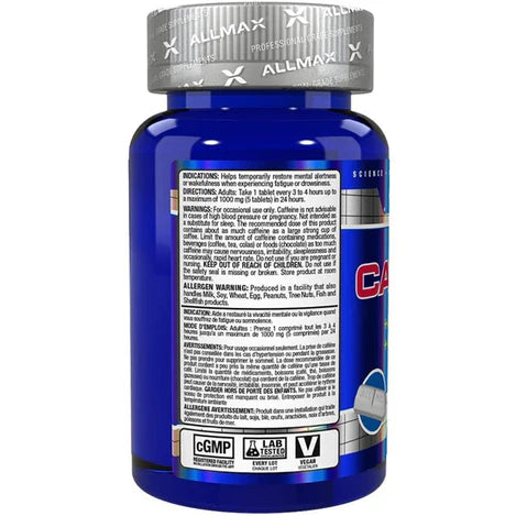 AllMax Caffeine Alertness Focus & Energy Tablets
