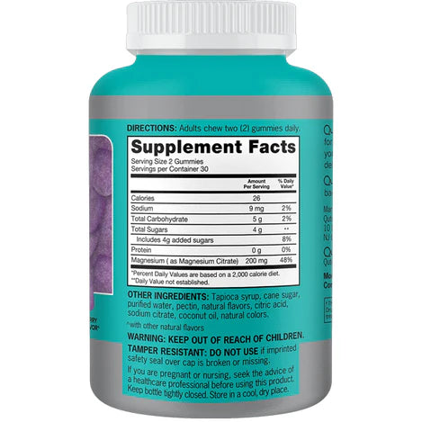 Qunol Magnesium 200mg 60ct Gummies